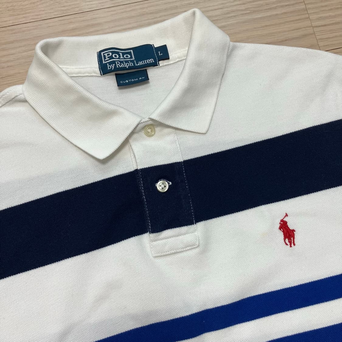 [Polo] 90s 폴로 랄프로렌 멀티 스트라이프 반팔 카라티 상품이미지3
