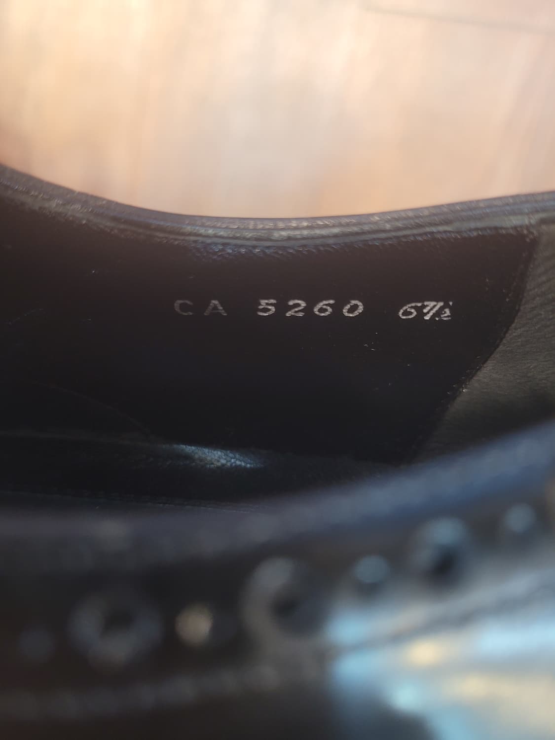 돌체앤가바나 블랙 레더 남성용 윙팁 구두 6.5 상품이미지5