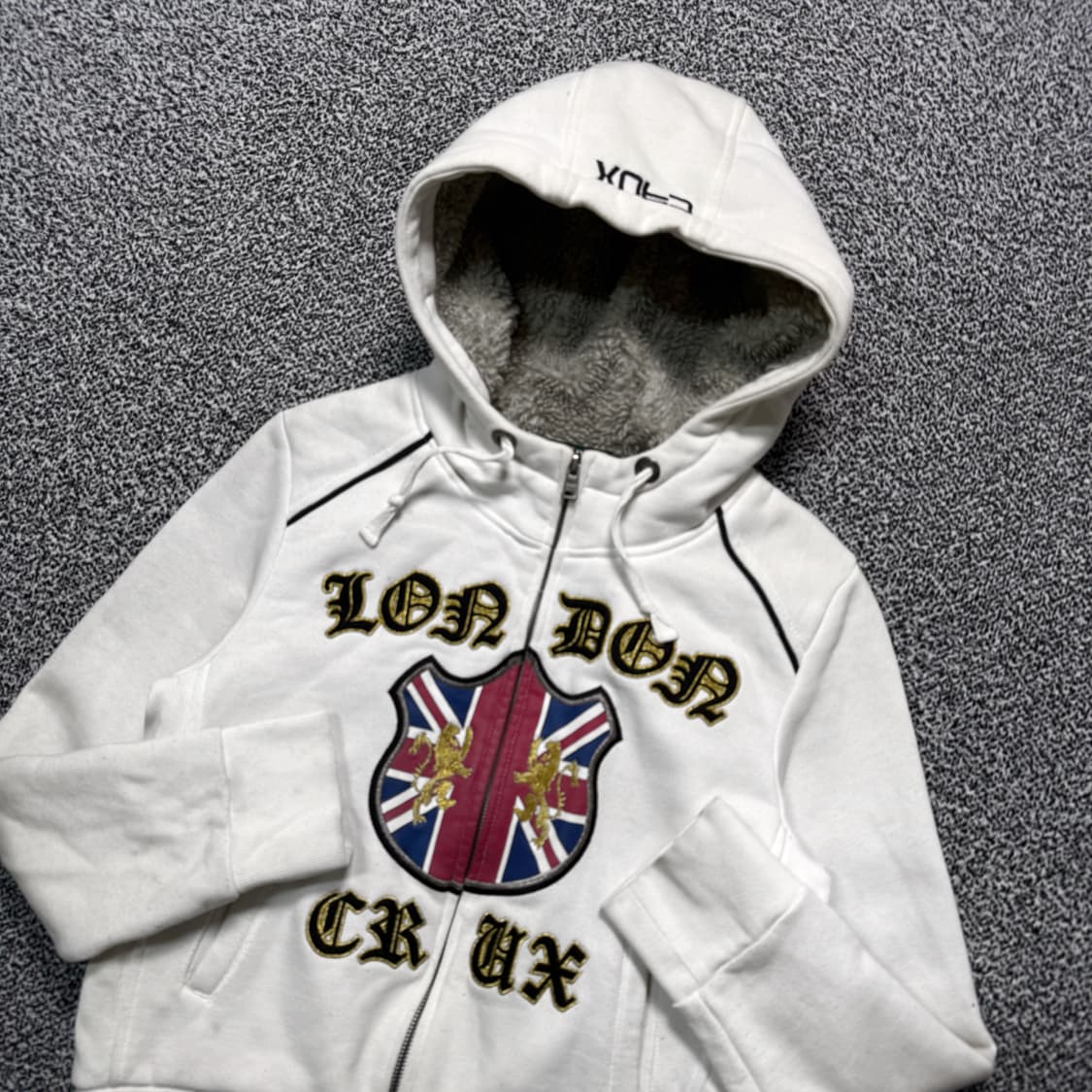 Name : CRUX 빈티지 y2k 양털 후드집업 :)  상품이미지2