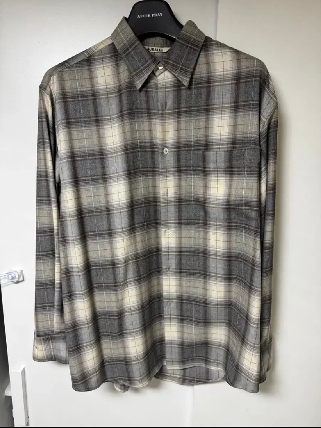 오라리 23AW 체크셔츠 4사이즈 상품이미지2