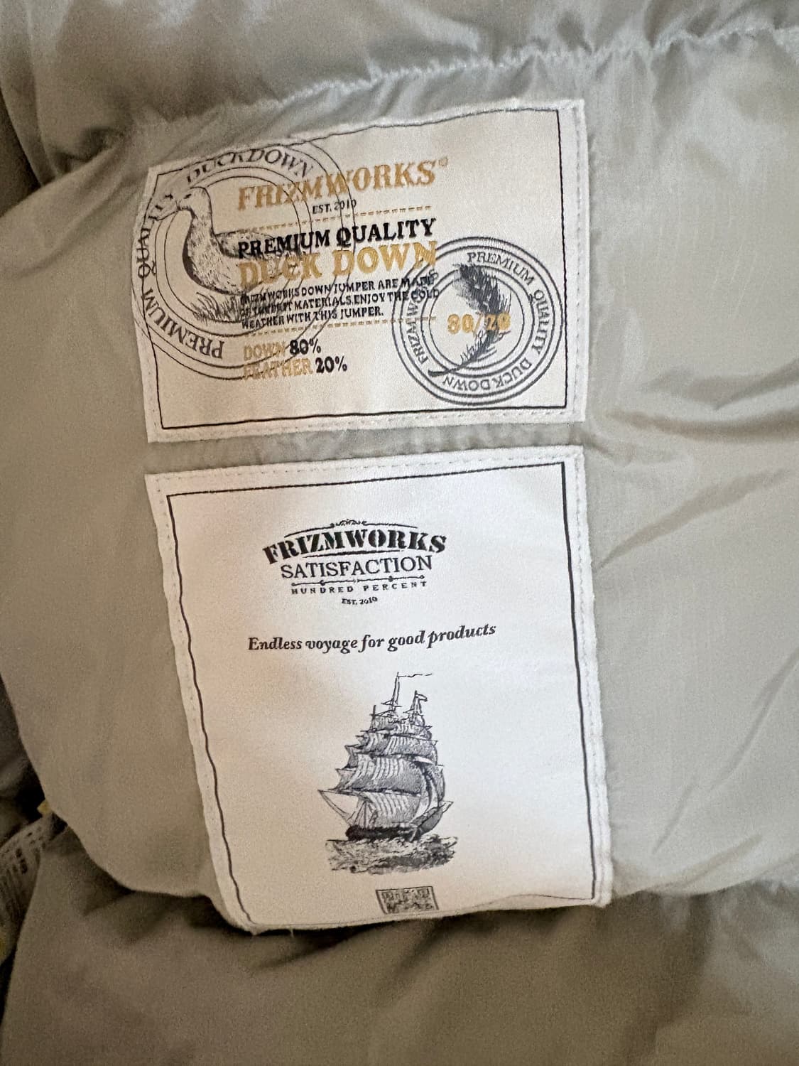 프리즘웍스 후디드 덕다운 파카 그레이 상품이미지2