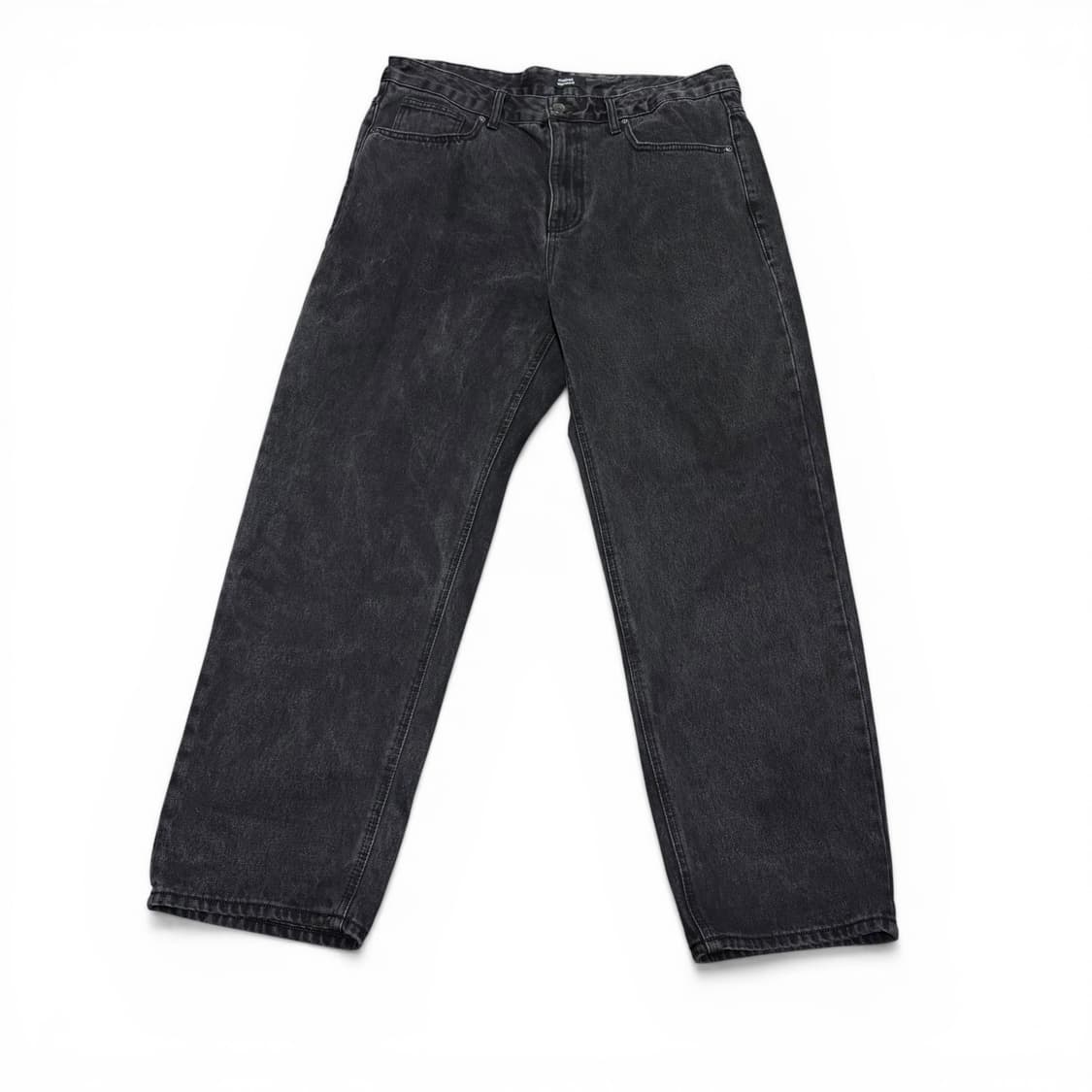 36 무신사스탠다드 흑청 세미와이드 데님팬츠 상품이미지1