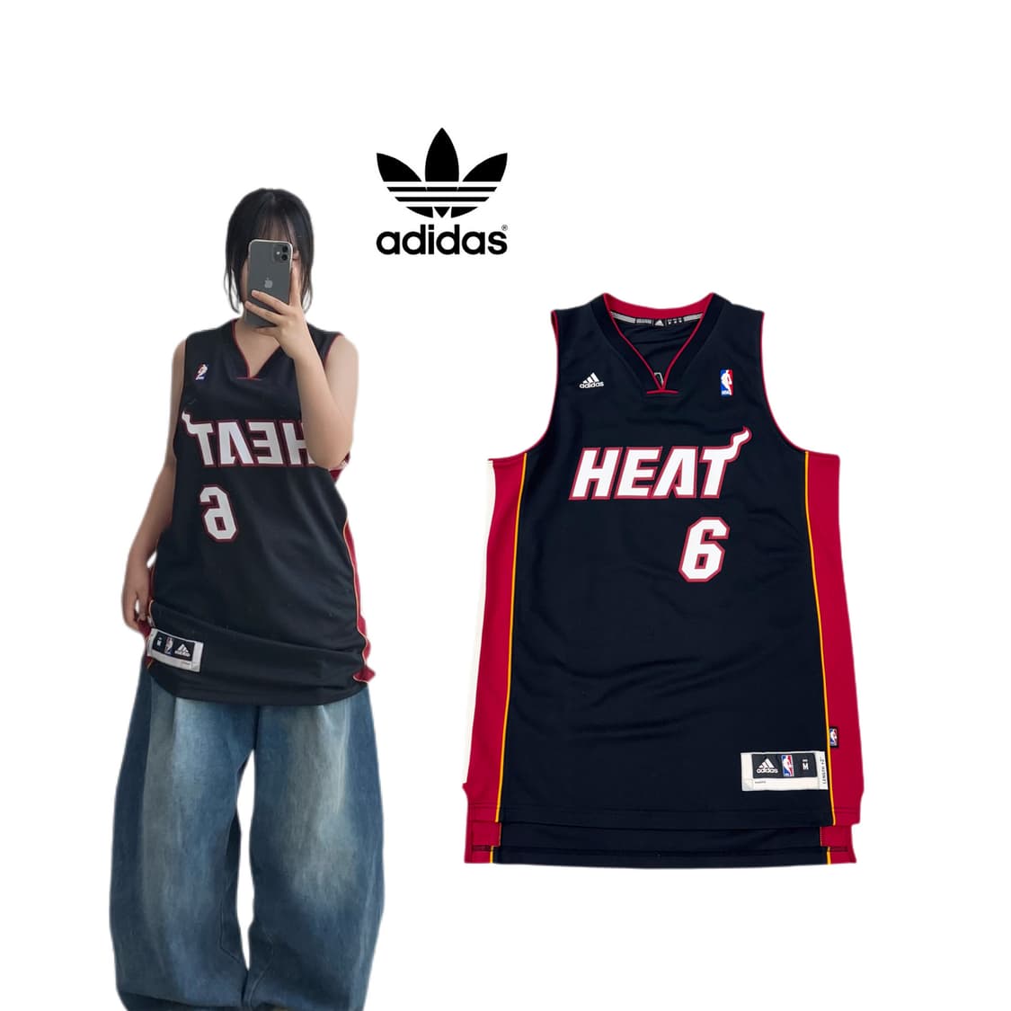 아디다스 X NBA 르브론 제임스 마이애미 히트 유니폼 져지 상품이미지1