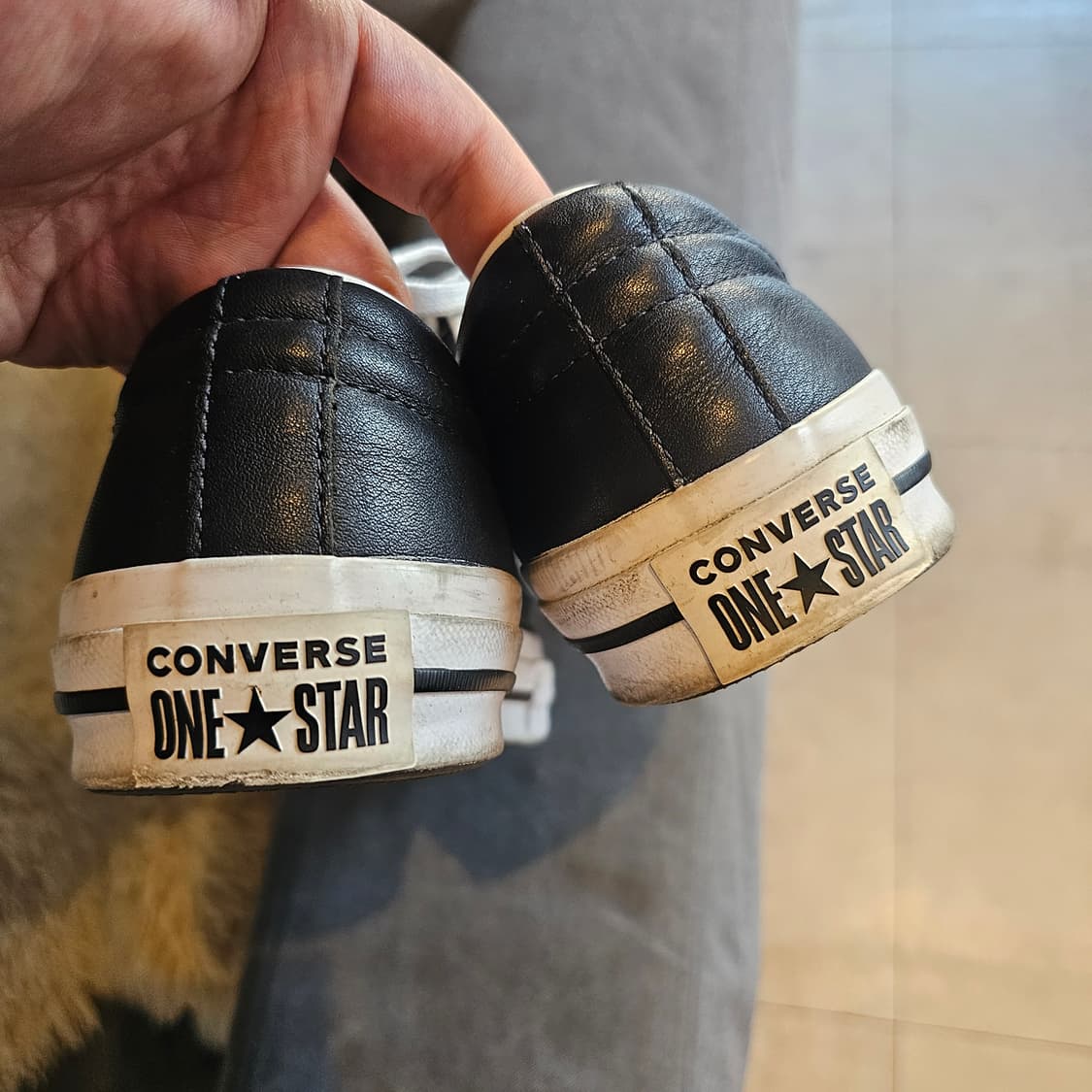 265 컨버스 원스타 무광 레더 블랙 상품이미지3