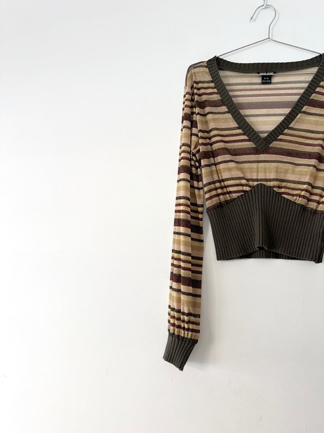 GUESS JEANS stripe glitter sheer knit 상품이미지2