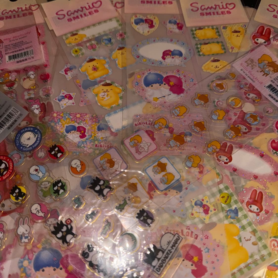 키티 마멜 폼폼푸린 키키라라 베츠마루 고전스티커 상품이미지1