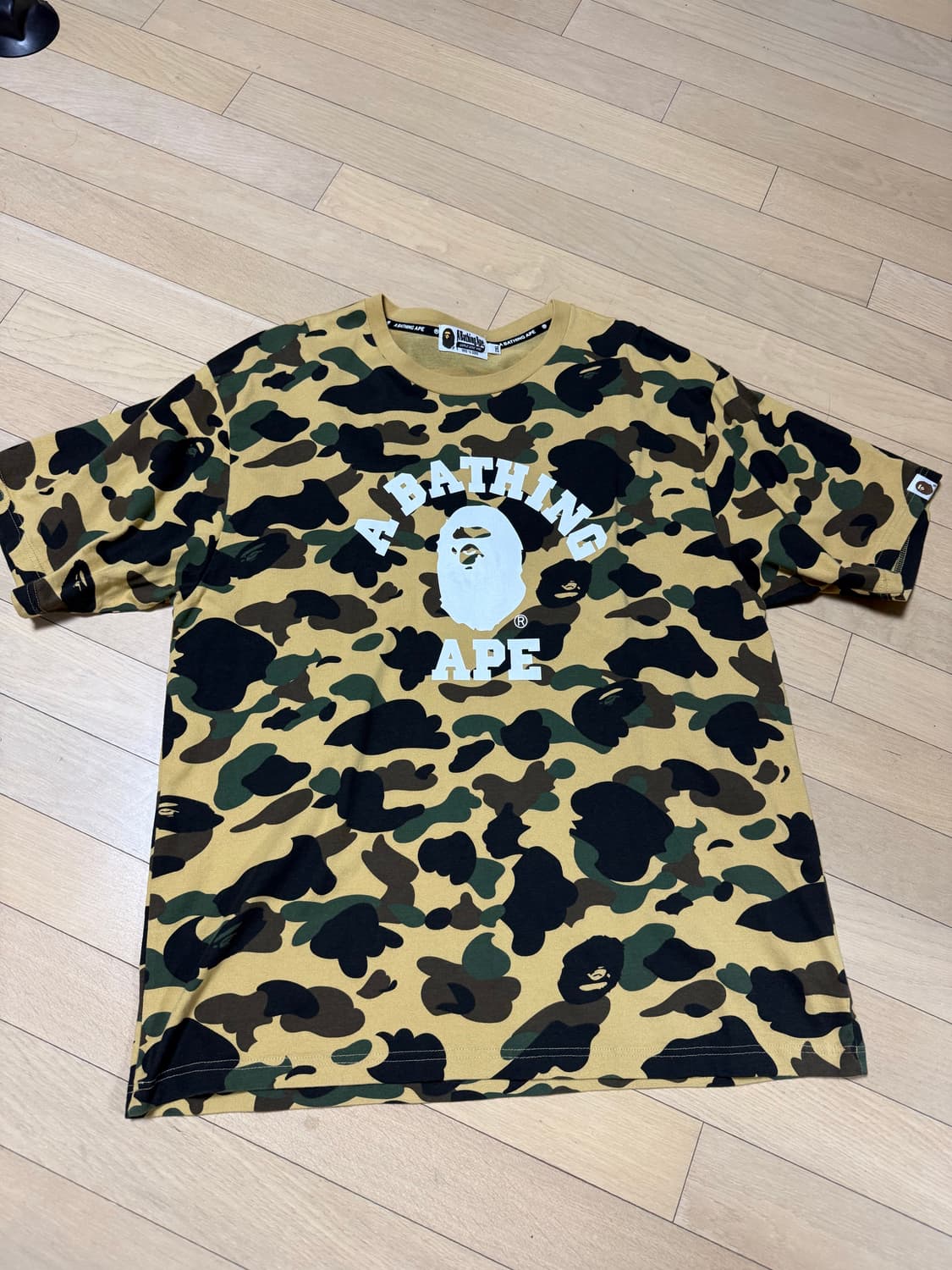 [2xl] 베이프 1st 카모 컬리지 반팔 황계 상품이미지4