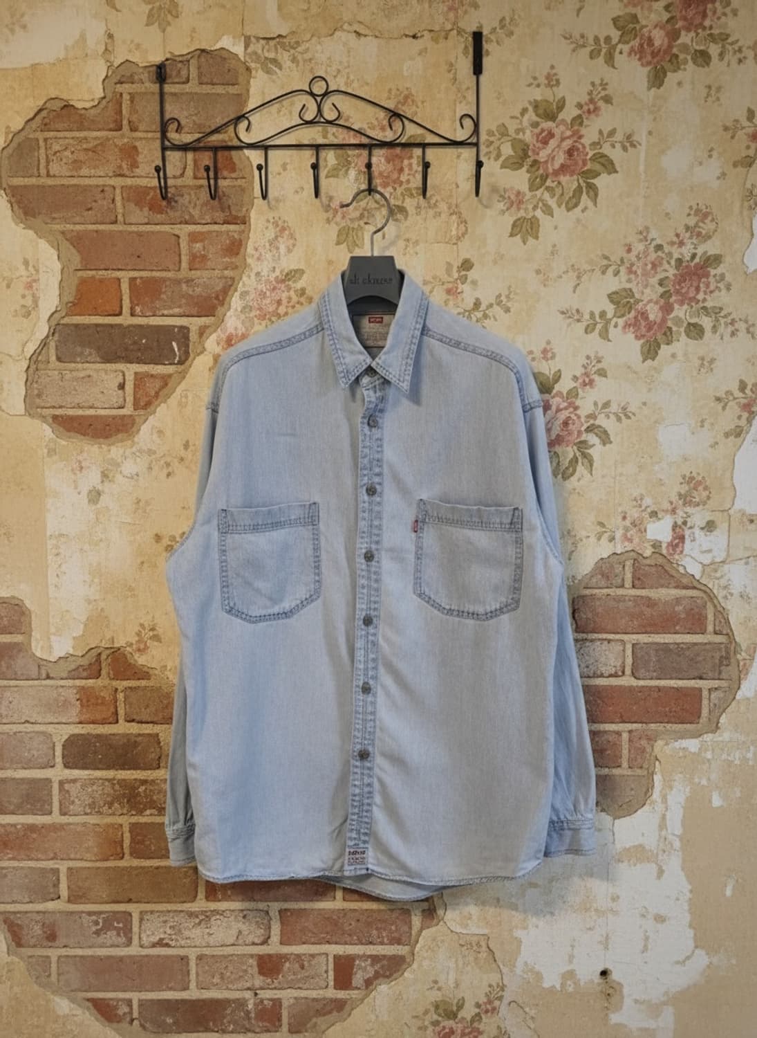 90's Levi's 데님 오버핏 셔츠 M 상품이미지1