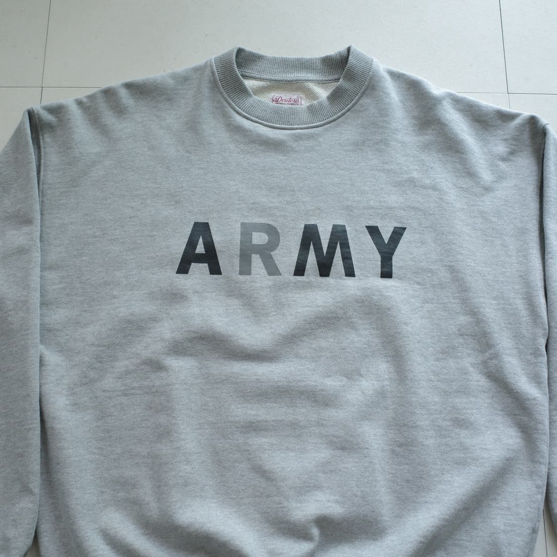 [Deutero] 듀테로 ARMY 스웨트셔츠 그레이 (L)-택없는 새상품 상품이미지2