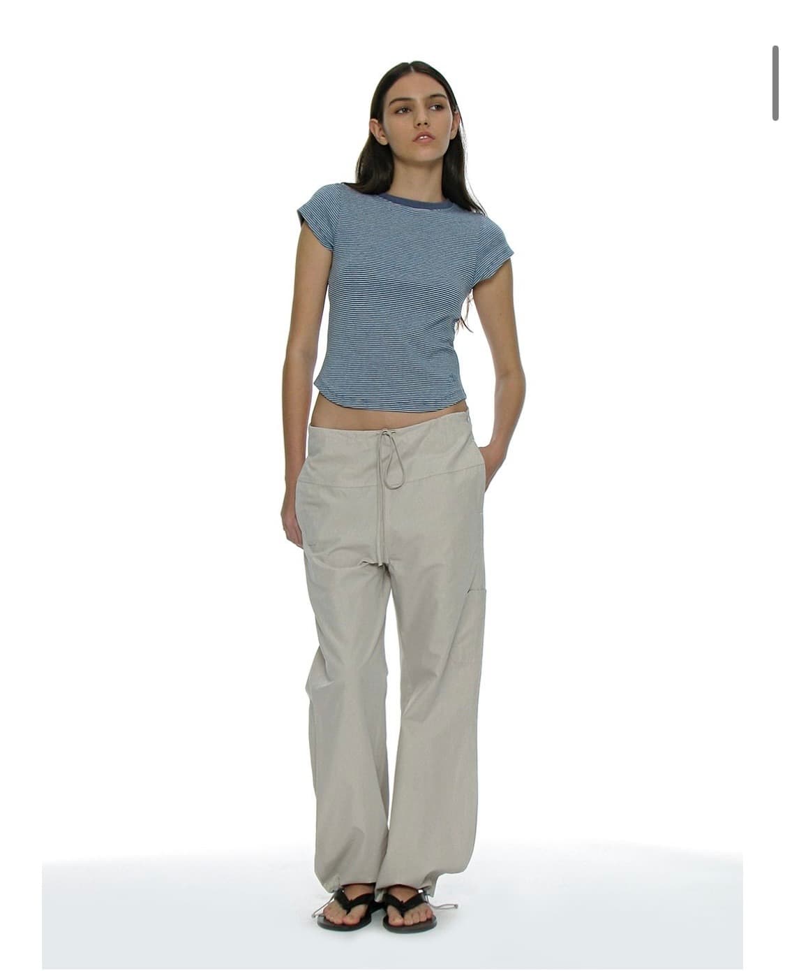 파르티멘토_라운딩 드로우스트링 팬츠_라이트 그레이 상품이미지3