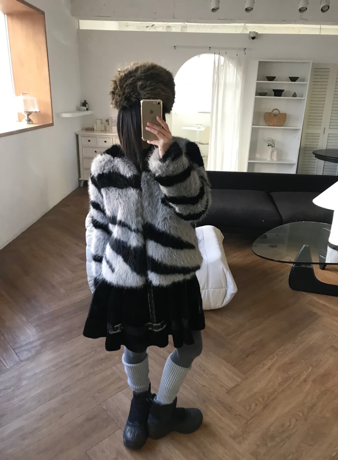 vintage pattern fur jacket 상품이미지3