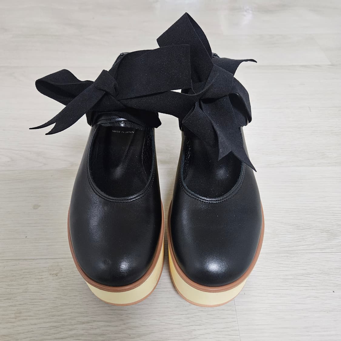 도쿄보퍼 리본 발레리나 통굽 슈즈 상품이미지1