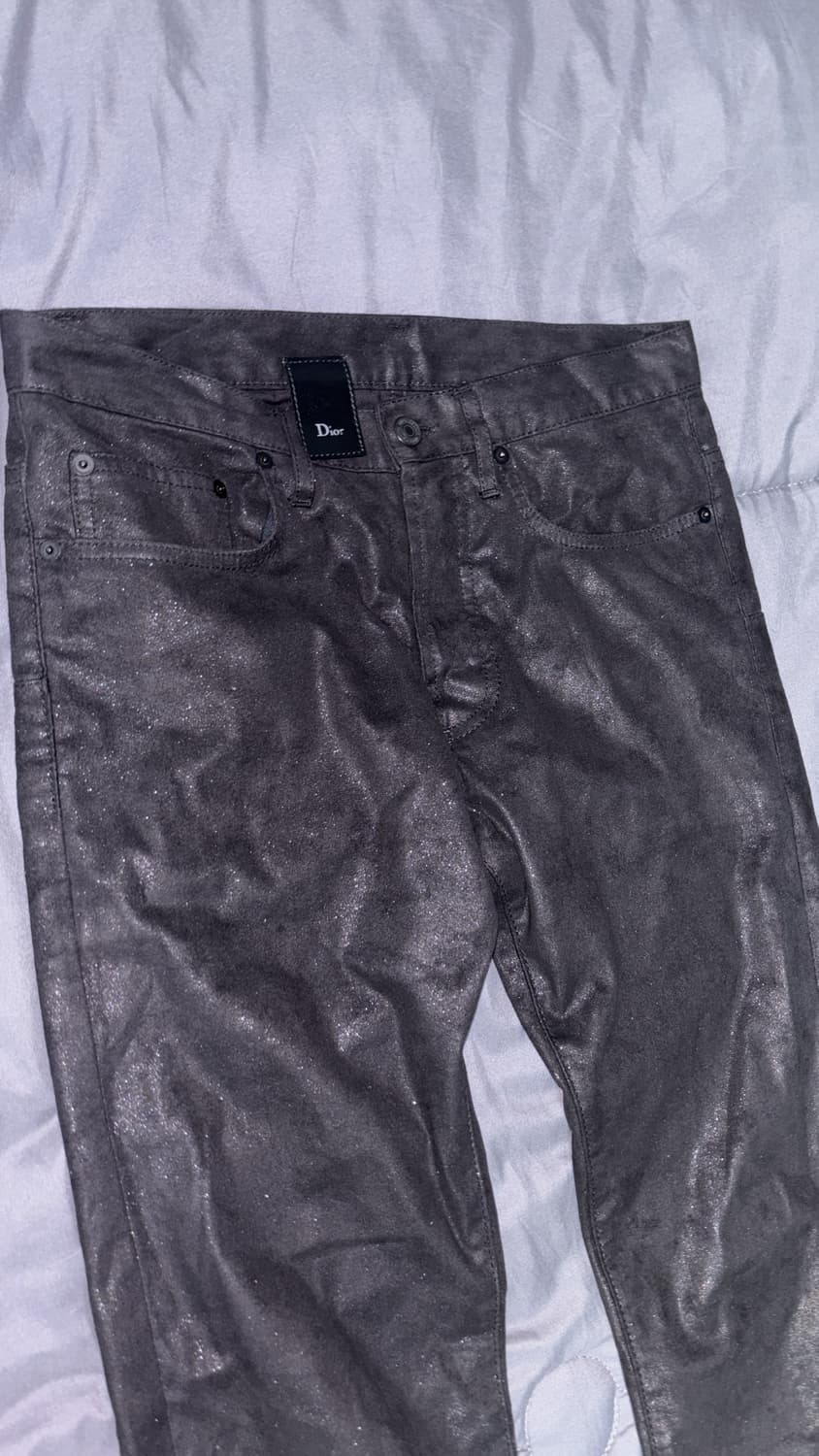 디올옴므 11fw 벨벳 펄 코팅진 28사이즈 상품이미지2