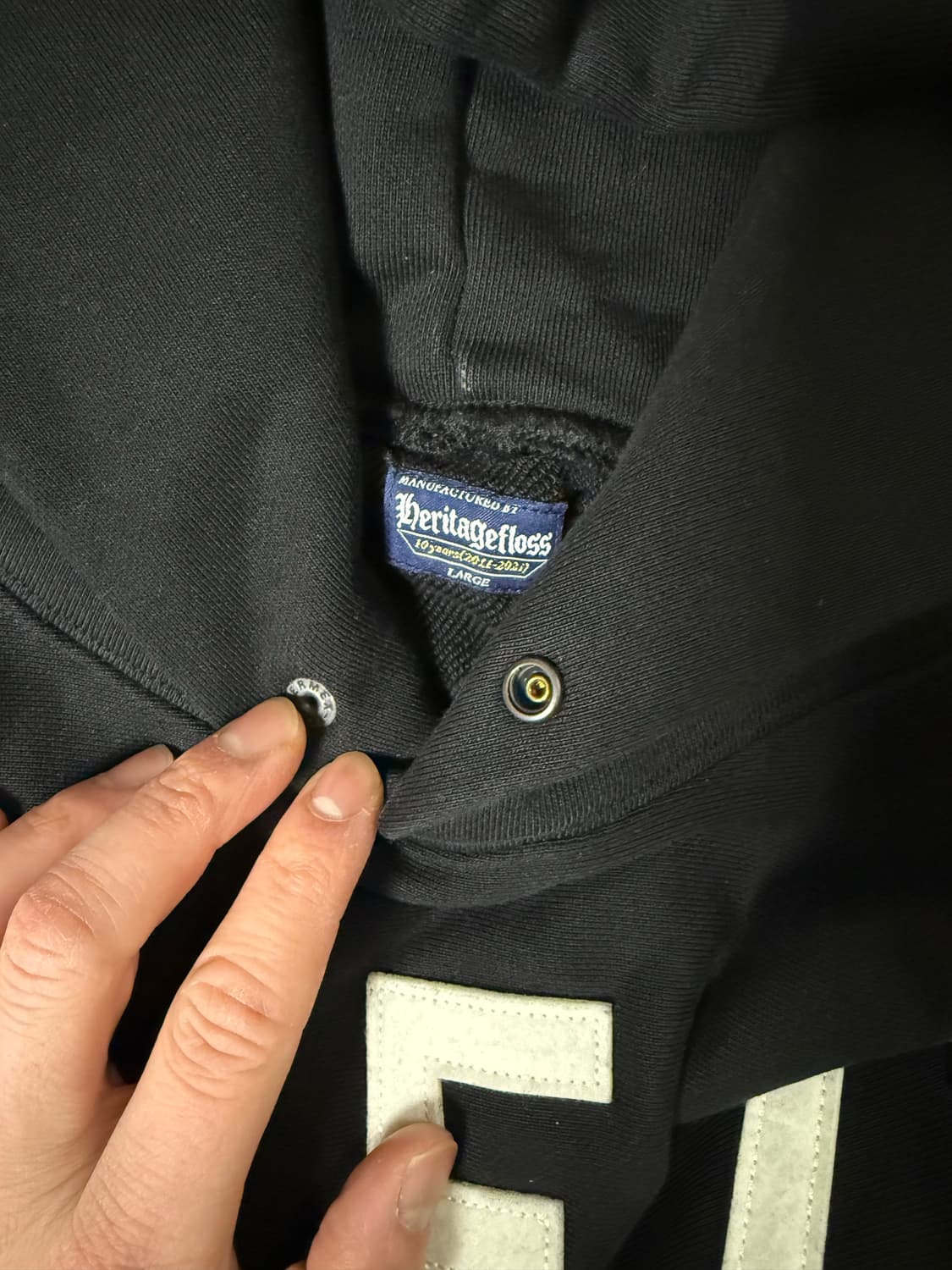 헤리티지플로스 10주년 후드 셋업 블랙 L 상품이미지3