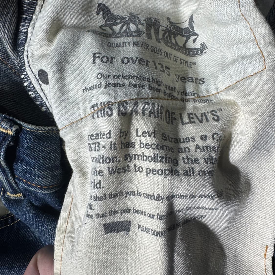 리바이스 502 셀비지 데님팬츠 ( 31/OLD-8177 ) 상품이미지4