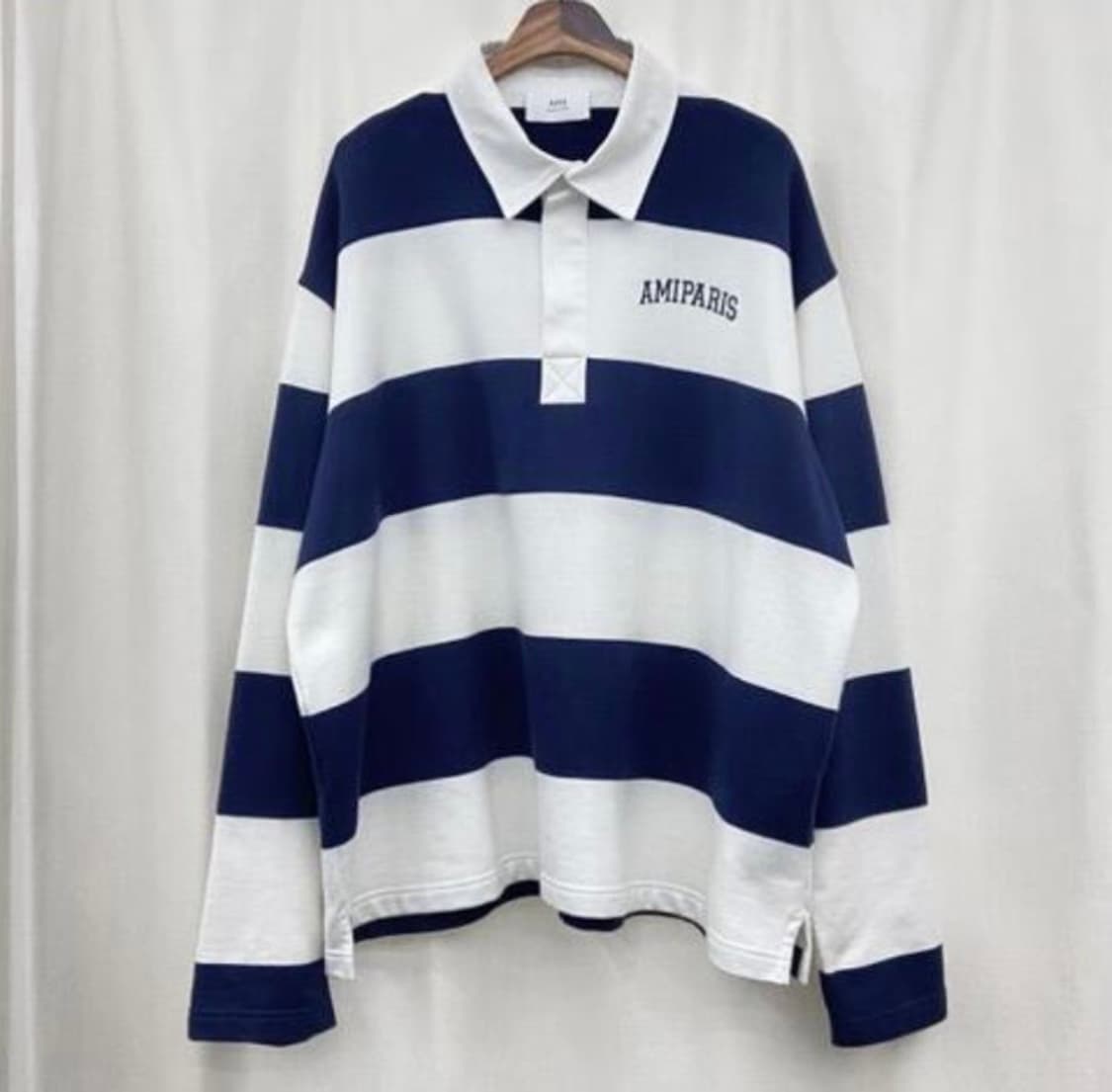 AMI 아미 22SS시즌 스트라이프 럭비 폴로 셔츠 상품이미지2