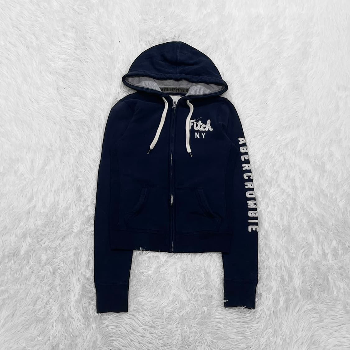 아베크롬비 피치 로고 후드집업 네이비 상품이미지2