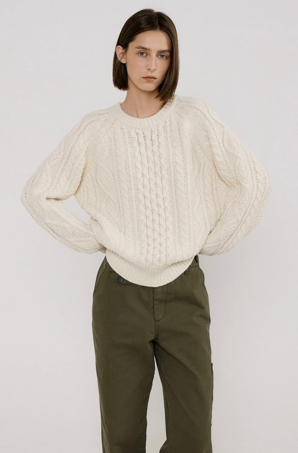 아쎄르 케이블 니트 상품이미지3