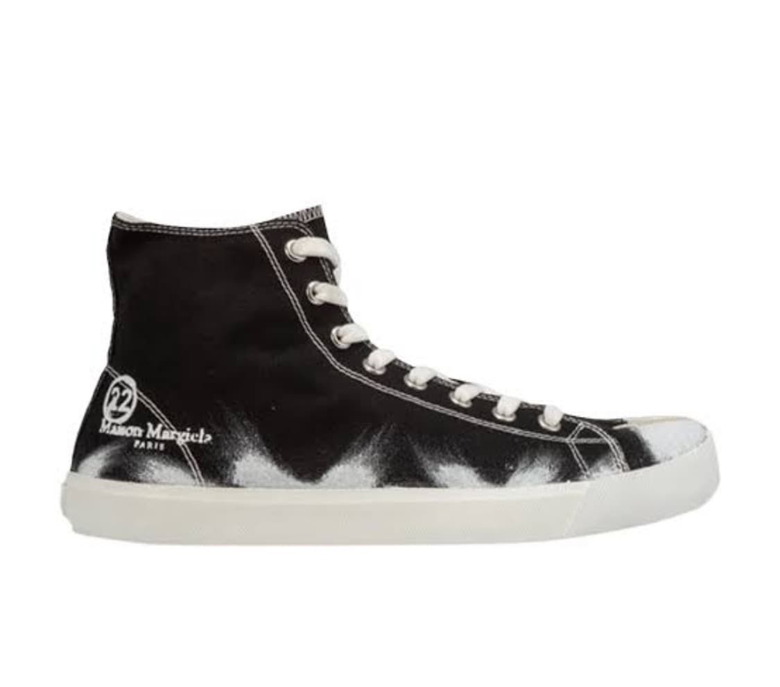 [44] 메종 마르지엘라 타비 페인팅 페인트 하이탑 스니커즈 블랙 상품이미지2