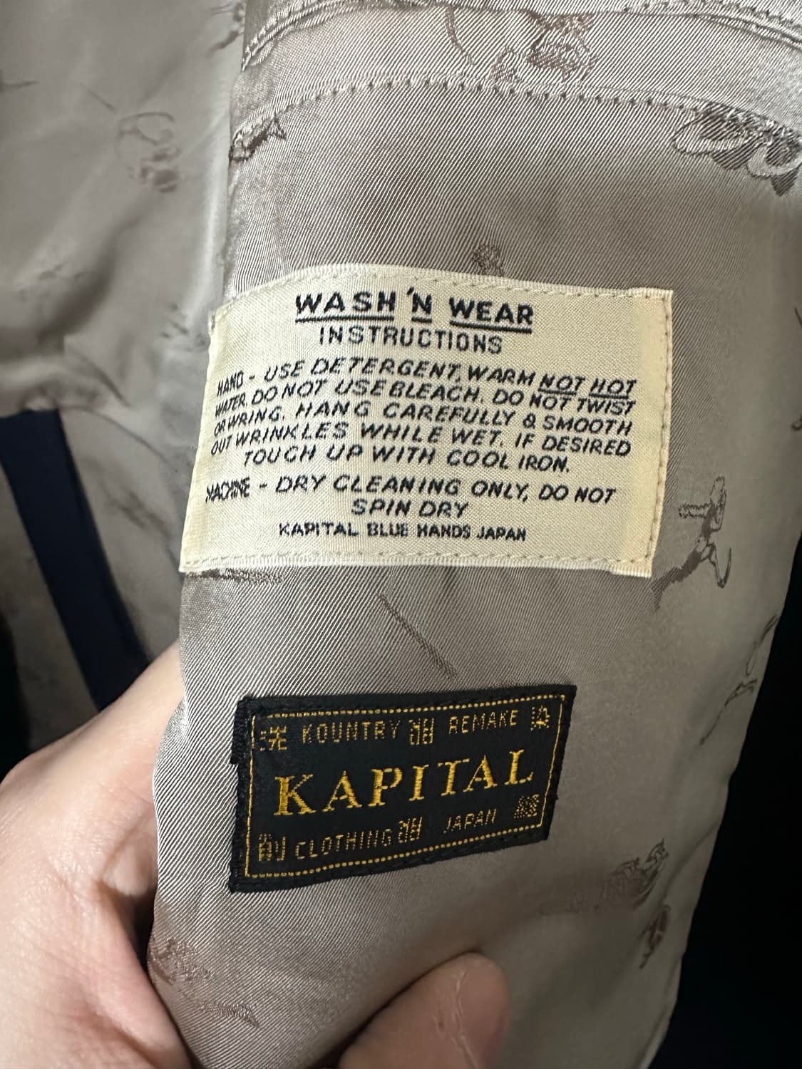 캐피탈 스카프 더블자켓 네이비 상품이미지3