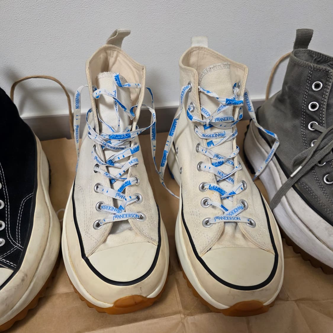 (중고) 컨버스 x JW 앤더슨 런스타 하이크 하이 2개+스모크 280 상품이미지3