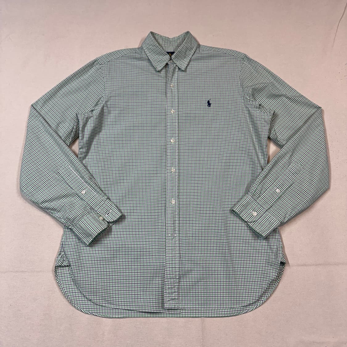 L) 폴로 랄프로렌 클래식 그린 체크 포플린 셔츠 상품이미지1