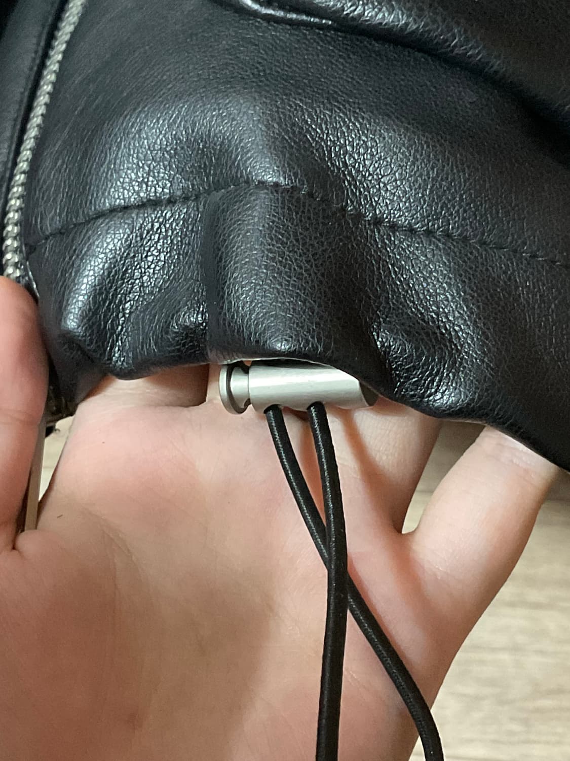 라퍼지 스토어 버핑 레더 블랙 가죽자켓 (블루종) 상품이미지2