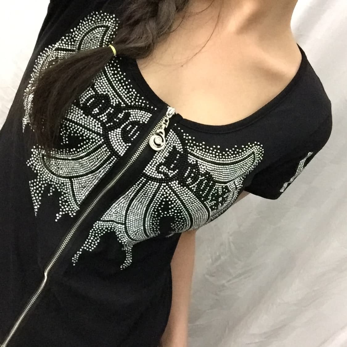 Red Pepper 갸루 펑크 핫픽스 반팔 집업 상품이미지3