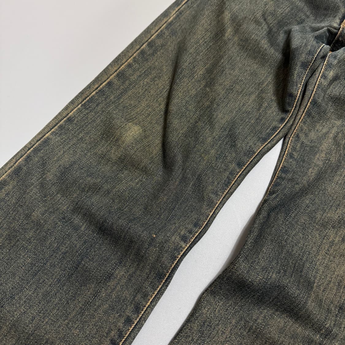 에드윈(EDWIN) 403 미디엄블루 샌드 워싱 스트레이트 데님 팬 상품이미지3