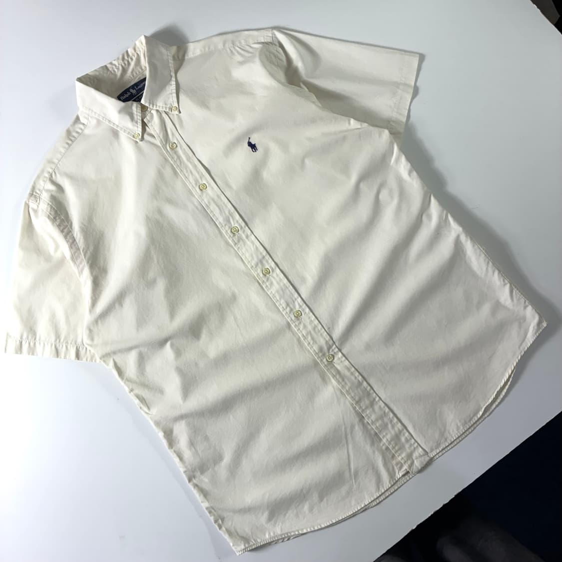 Polo  폴로 랄프로렌 자수 코튼 화이트 반팔 셔츠  상품이미지2