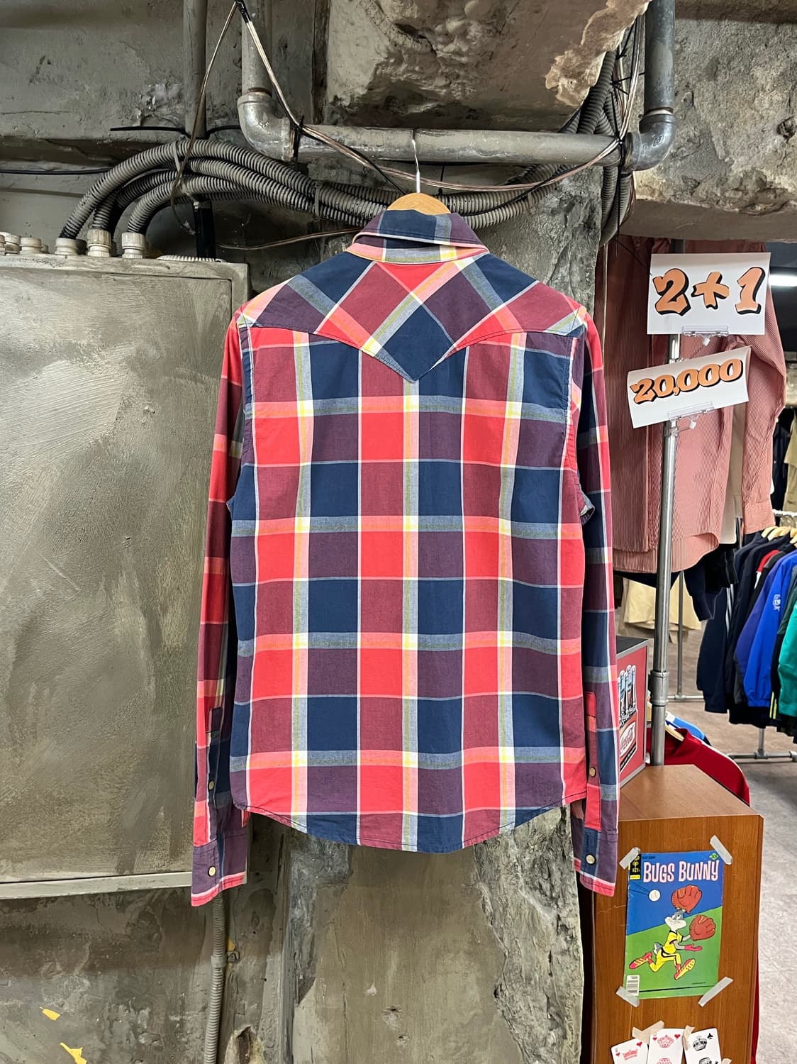 홀리스터 체크 셔츠 레드 S #csz3388 상품이미지2