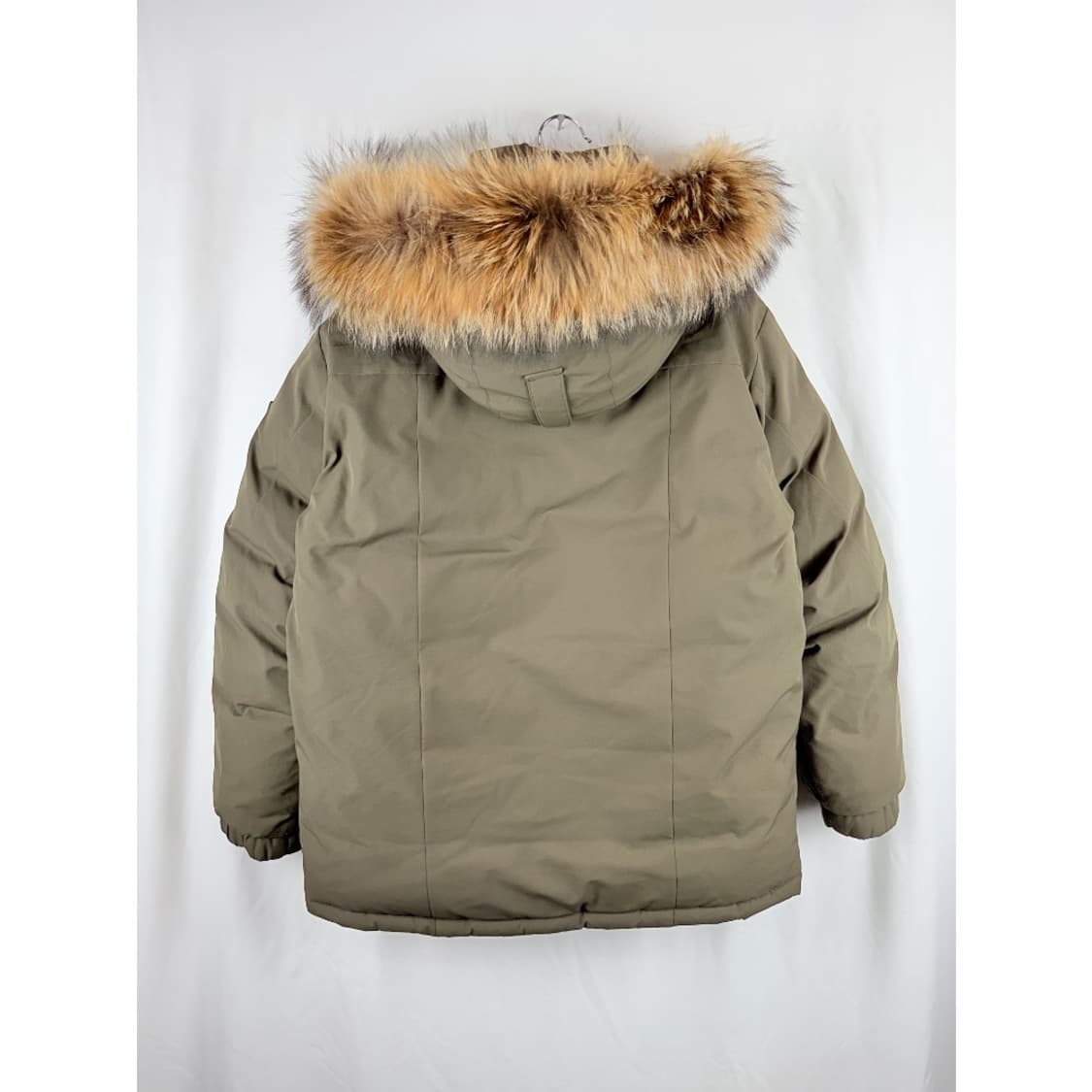(95) 몽벨 라쿤 퍼 구스다운 사파리 숏 패딩 카키 상품이미지5