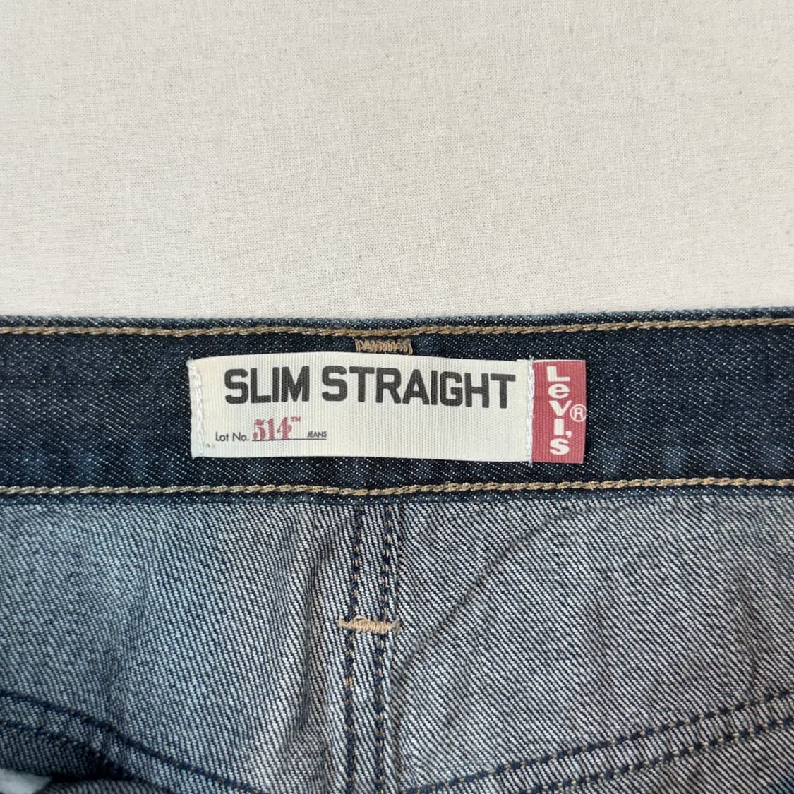 36inch) 리바이스 514 슬림 스트레이트 진청 데님 청바지 상품이미지8