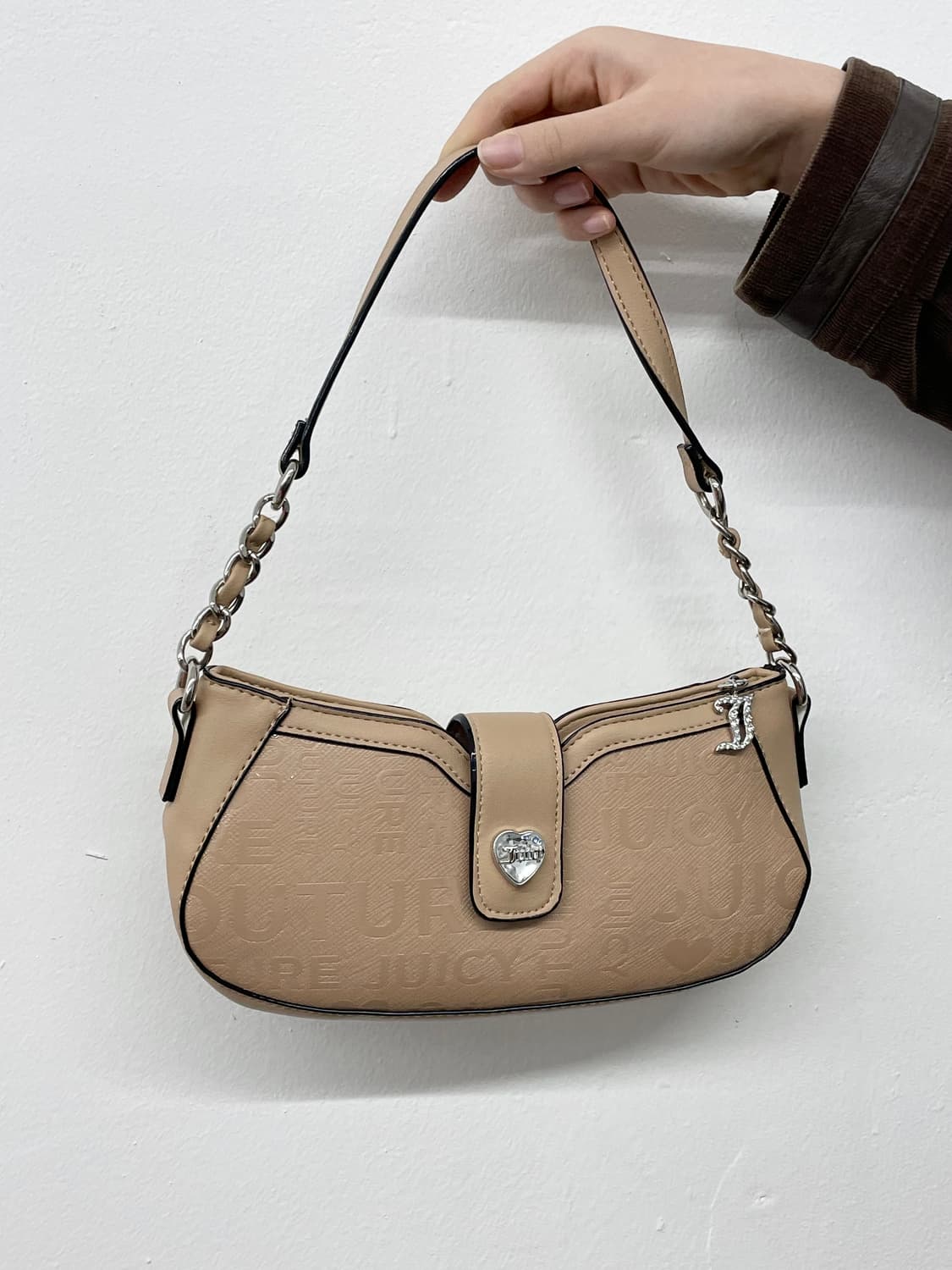 쥬시꾸뛰르 로고 갸루 페이던트 큐빅백 상품이미지3