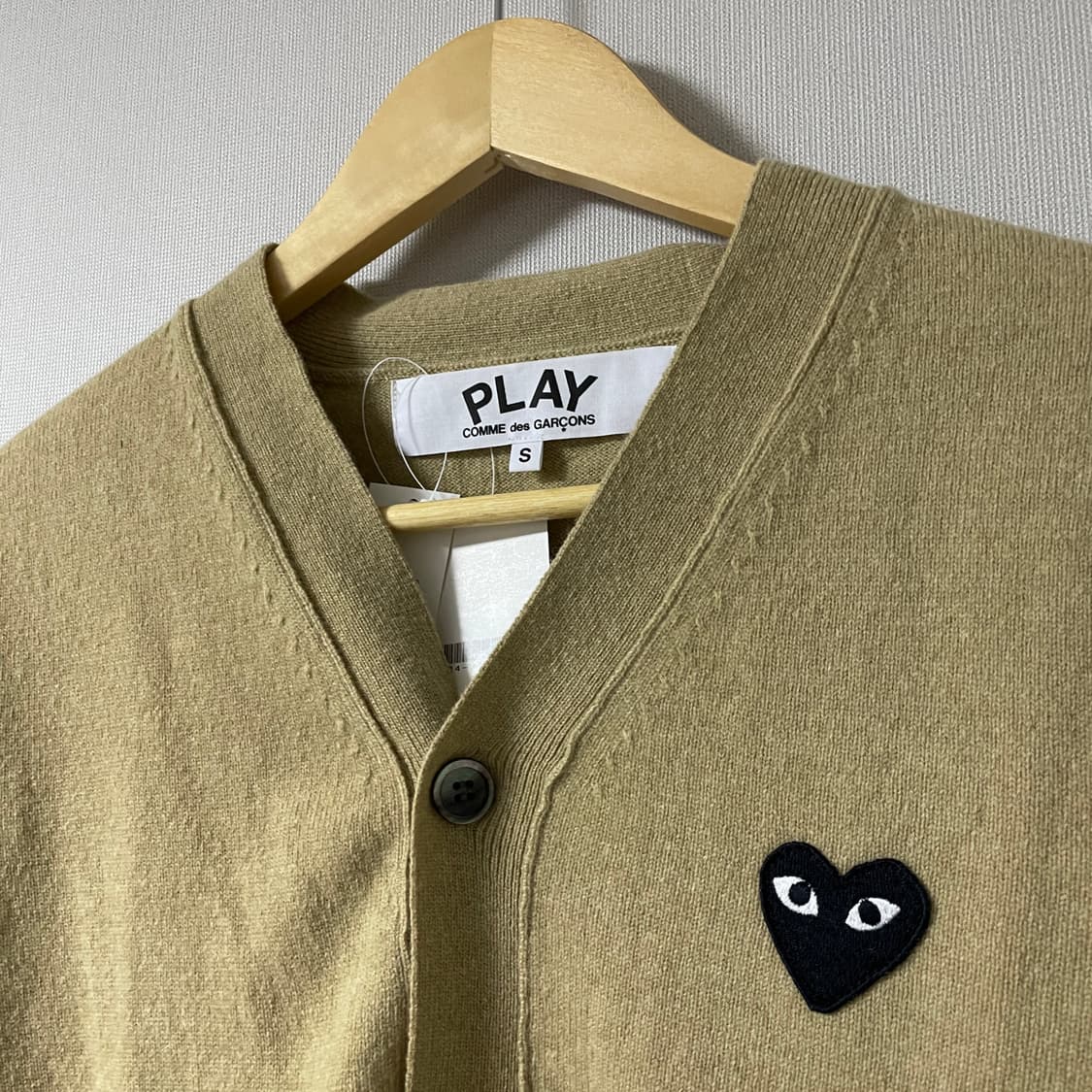 꼼데가르송 베이지 블랙와펜 가디건 S (수선) 상품이미지2
