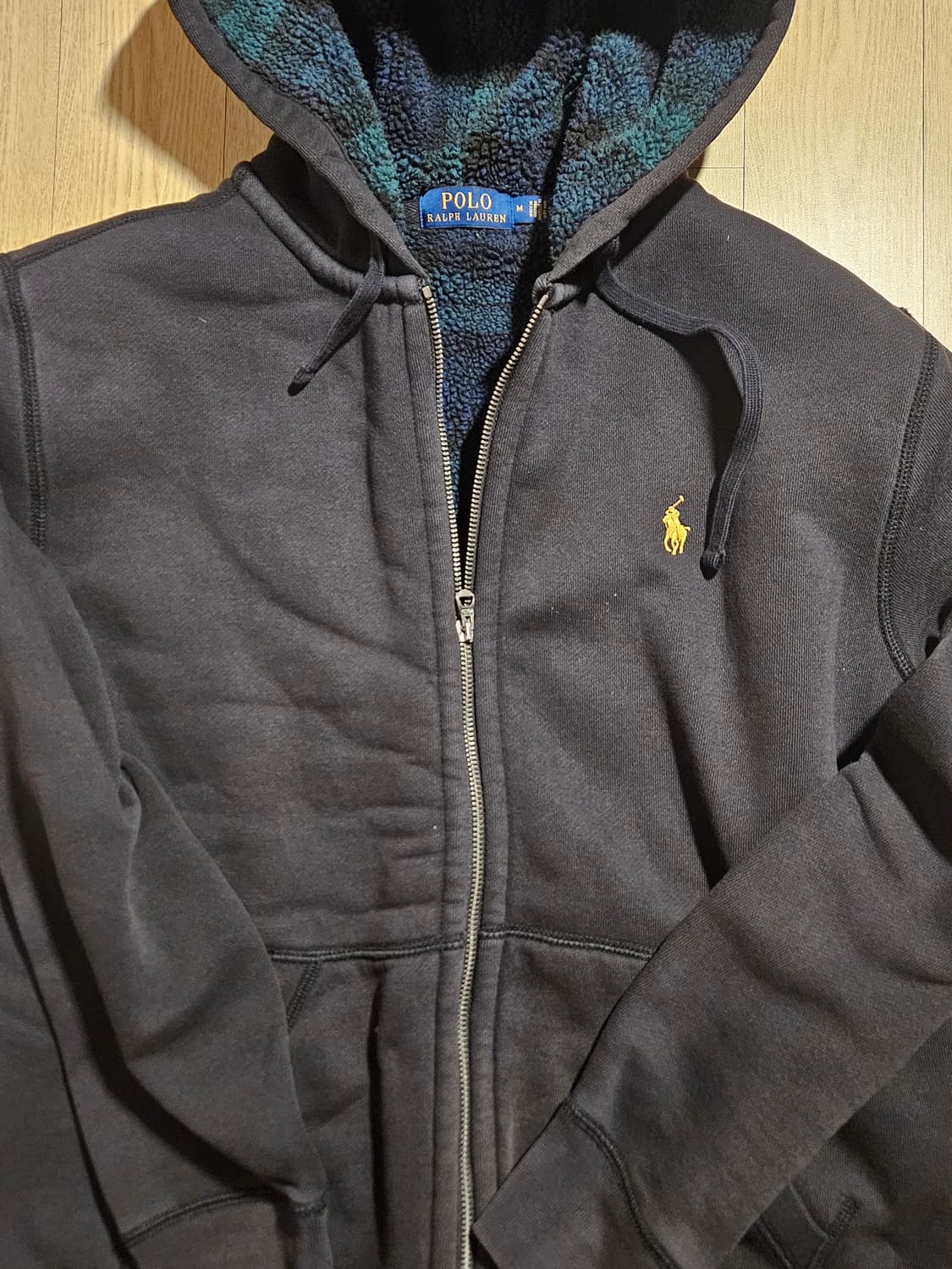 폴로 랄프로렌 블랙 플리스 후드집업 상품이미지1