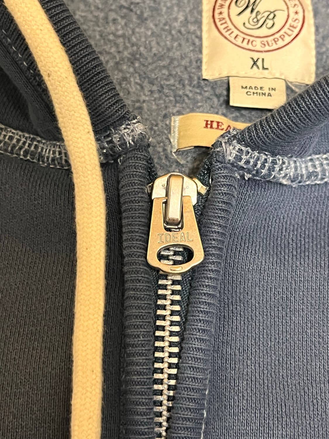 제이크루 반집업 후드티 빈티지 블루 XL 상품이미지2
