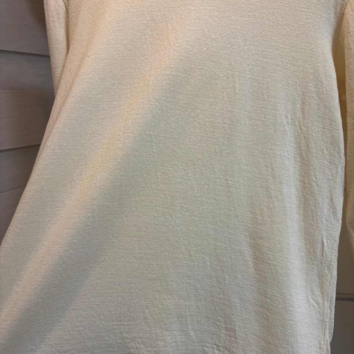 꼼데가르송 트리콧 울100% 링거 니트 티셔츠 아이보리 상품이미지8