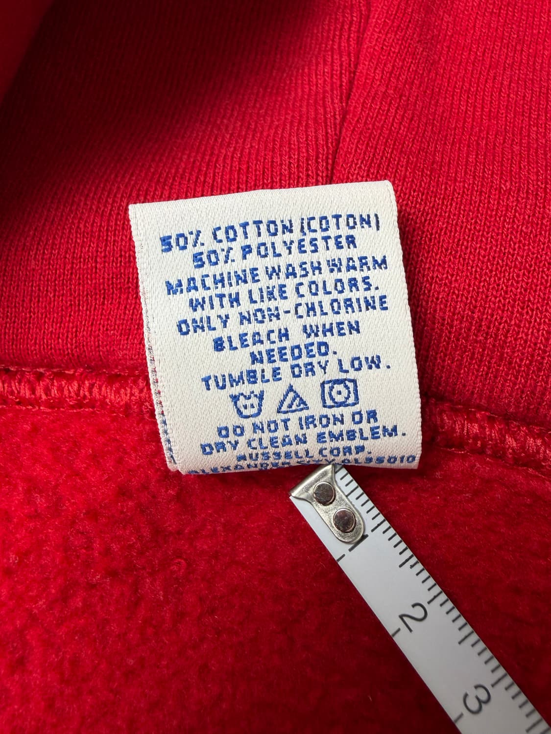 90s Russell Zip Up Hoodie (red) 상품이미지4