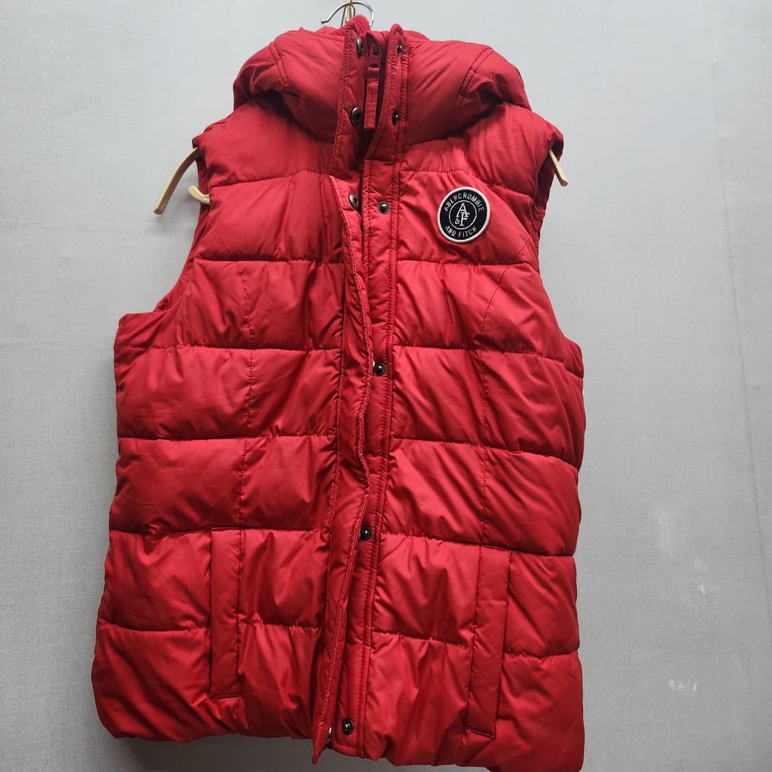 아베크롬비 로고와펜 후드 스트링 패딩조끼M(M) 상품이미지1