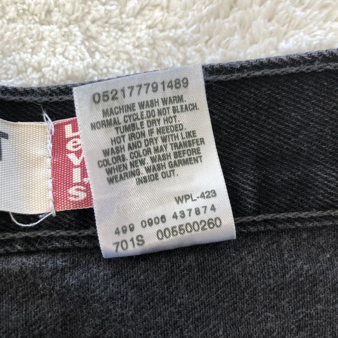 리바이스 550 흑청 데님팬츠 상품이미지8