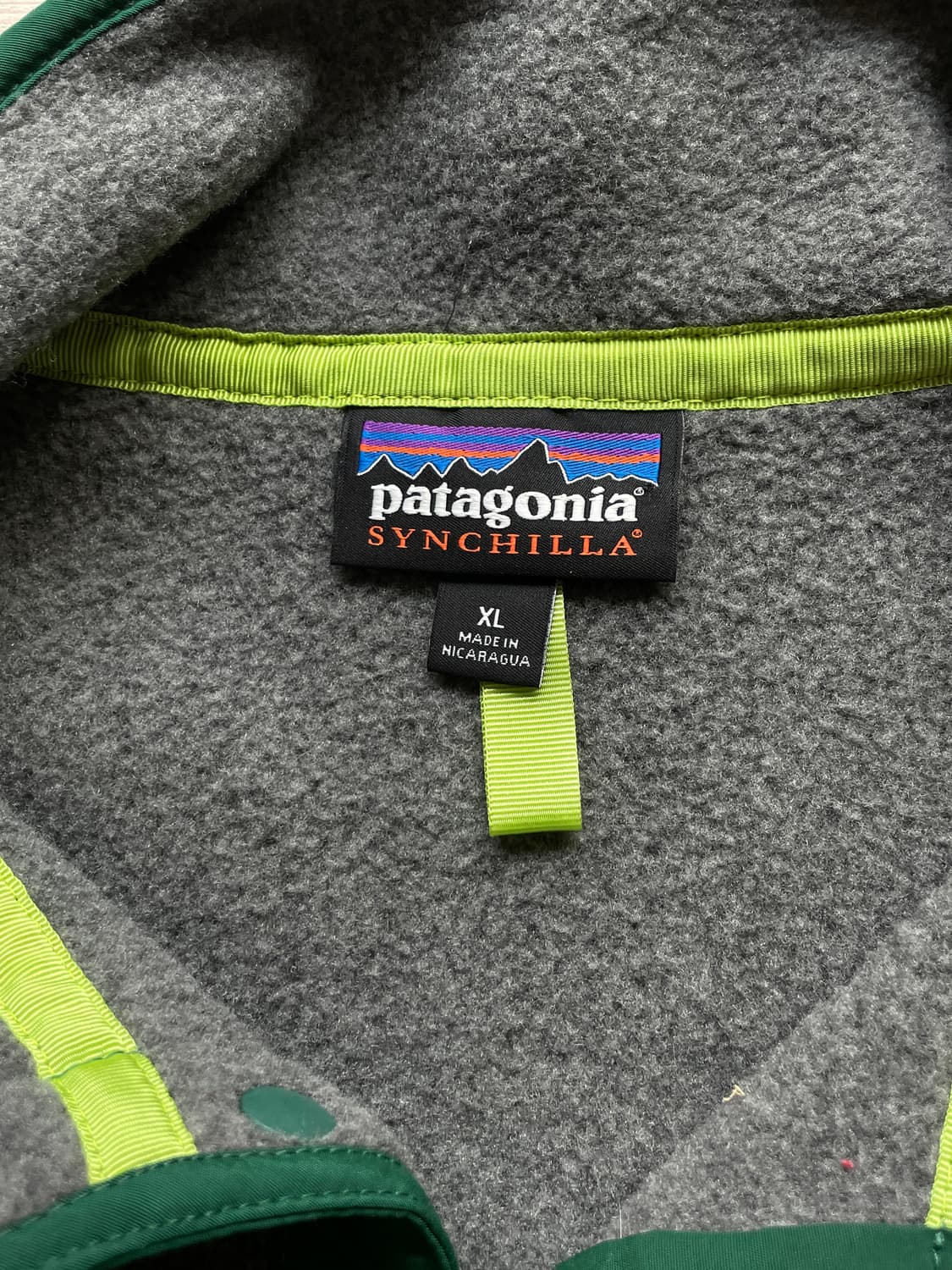 파타고니아 신칠라 니켈 그레이 그린 rare patagonia 빈티지 상품이미지3
