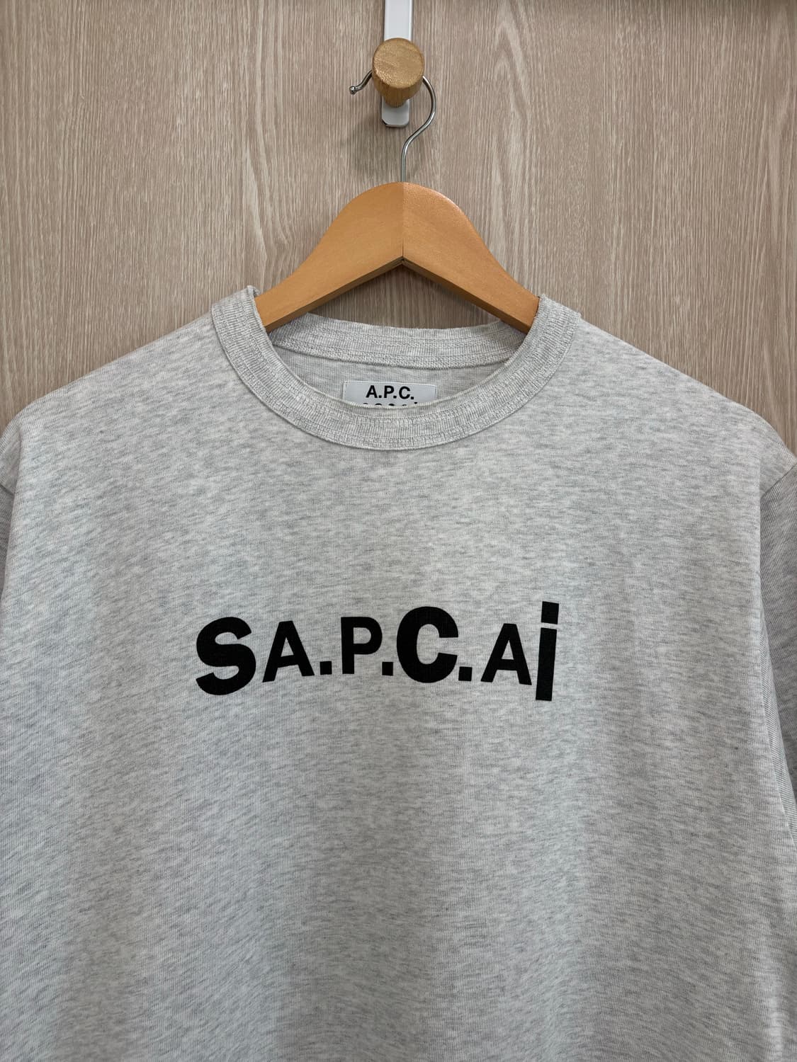 APC Sacai 콜라보 사이드집업 반팔티M/멜란지 상품이미지2