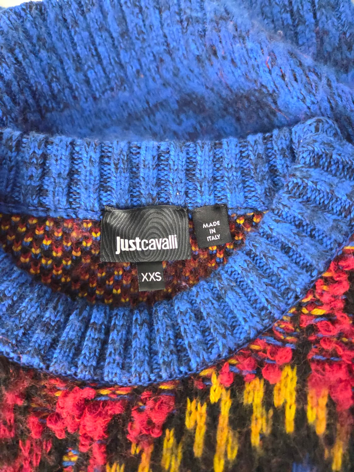 저스트 카발리(Just Cavalli) 텍스처 드래곤 블루 니트 상품이미지7