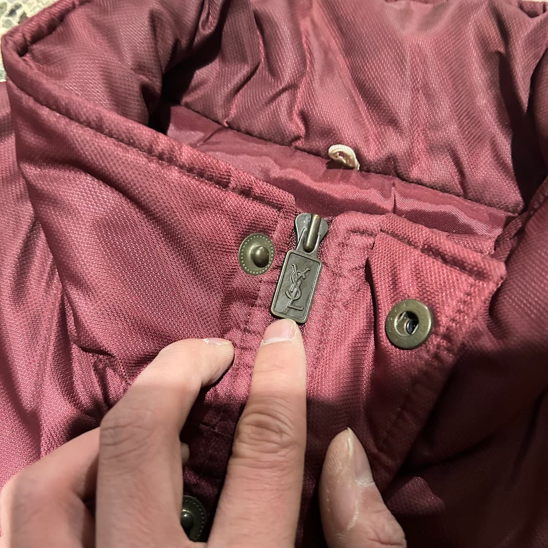 Ysl 입생로랑 버건디 후드 자켓 상품이미지5