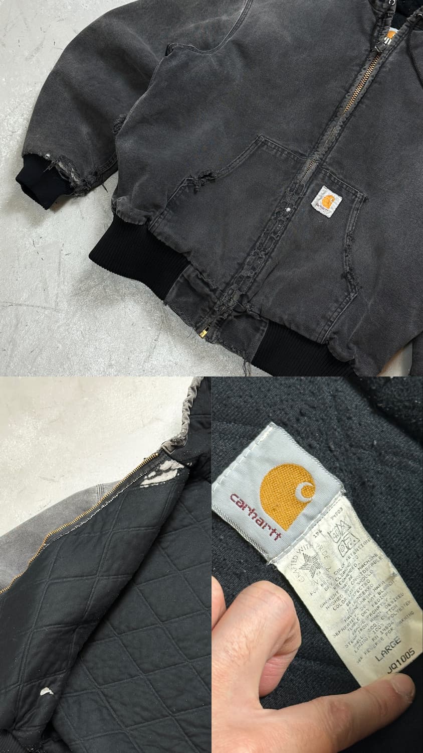 90's OG USA Made 칼하트 JQ1005 액티브 자켓 상품이미지8