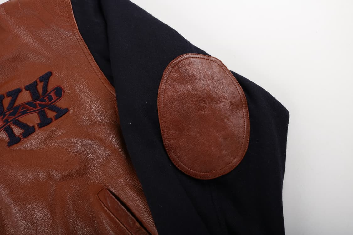 [XXL] 90's 칼카니 레더 바시티 자켓 상품이미지3