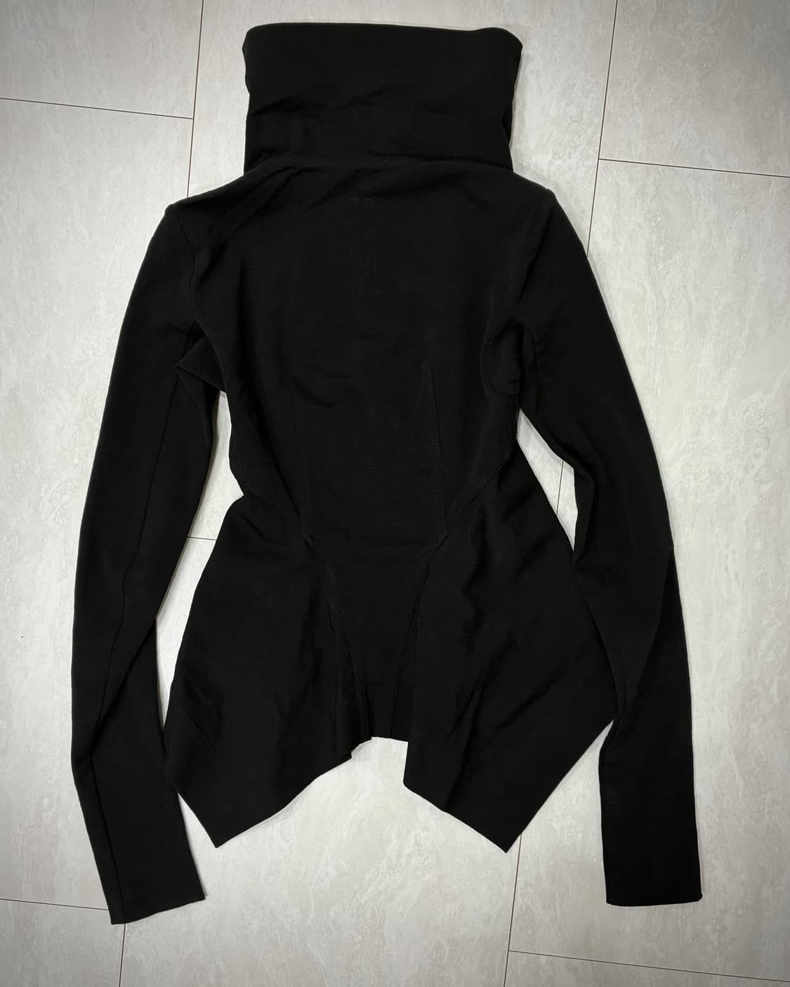 Rick Owens 18SS Dirt 사선 하이넥 코튼 재킷 블랙 상품이미지4