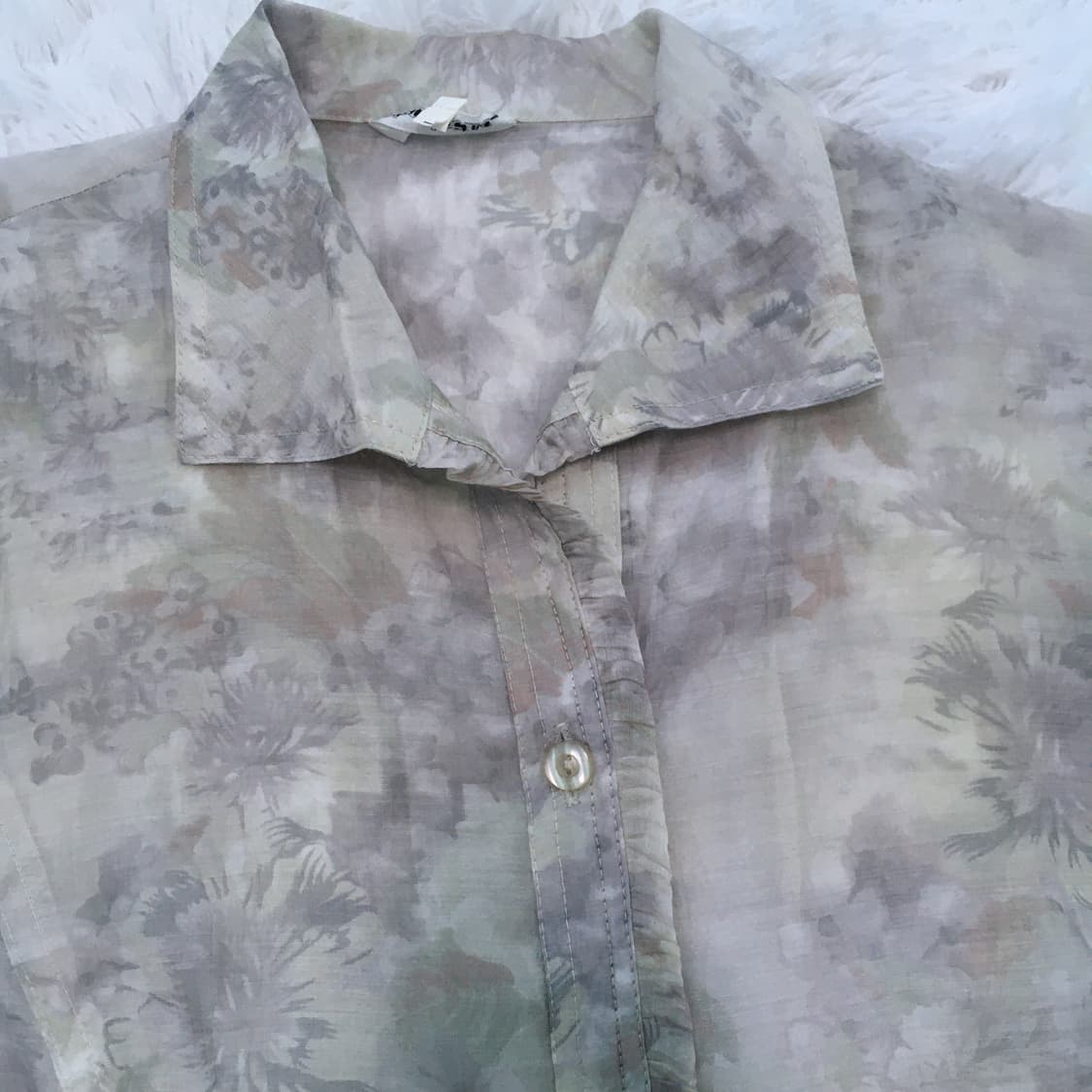 빈티지 파스텔 플라워 패턴 블라우스 773 y2k 스트릿 갸루 펑키 일본 상품이미지6