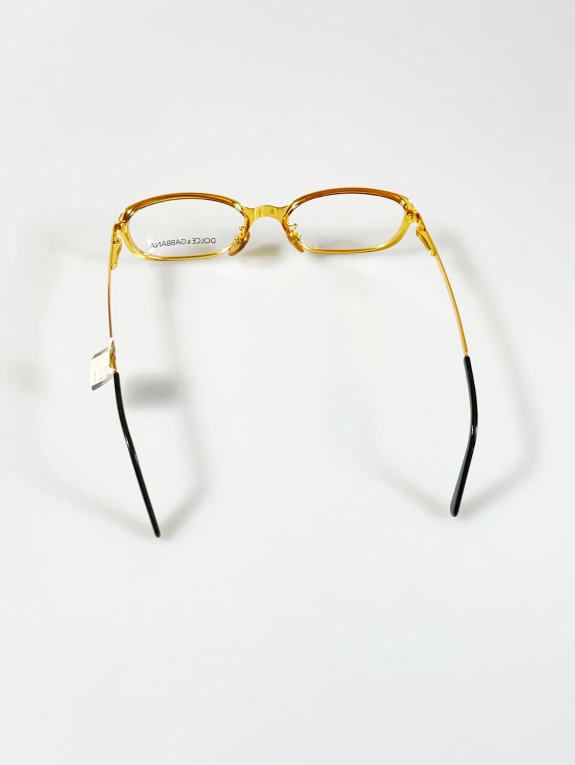 돌체앤가바나 골드 메탈 슬림 스퀘어 빈티지 안경 상품이미지6